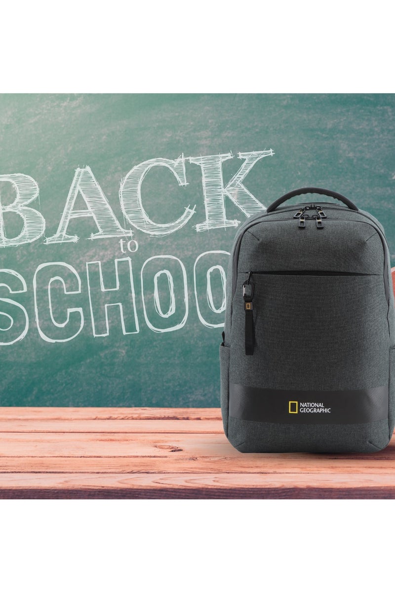ناشيونال چيوغرافيك حقيبة ظهر ناشيونال جيوغرافيك شادو  أنثراسيت مقاومة للماء متعددة الجيوب مع جيب  للتخزين الكبير وحقيبة كمبيوتر مبطنة للسفر والعمل والمدرسة والجامعة للرجال والنساء - Image 3