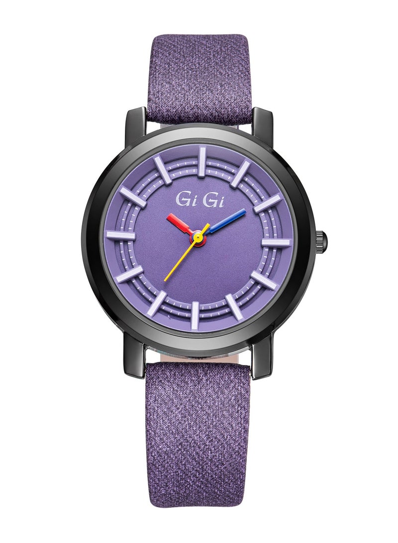 جيجي ساعة يد نسائية من جيجي انالوج بسوار جلدي - Image 1