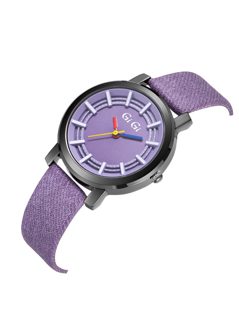 جيجي ساعة يد نسائية من جيجي انالوج بسوار جلدي - Image 2