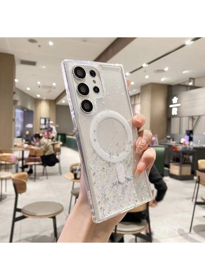 S-TOP Case For Samsung Galaxy S22+ 5G MagSafe Glitter Hybrid Clear TPU Phone Case - Image 1