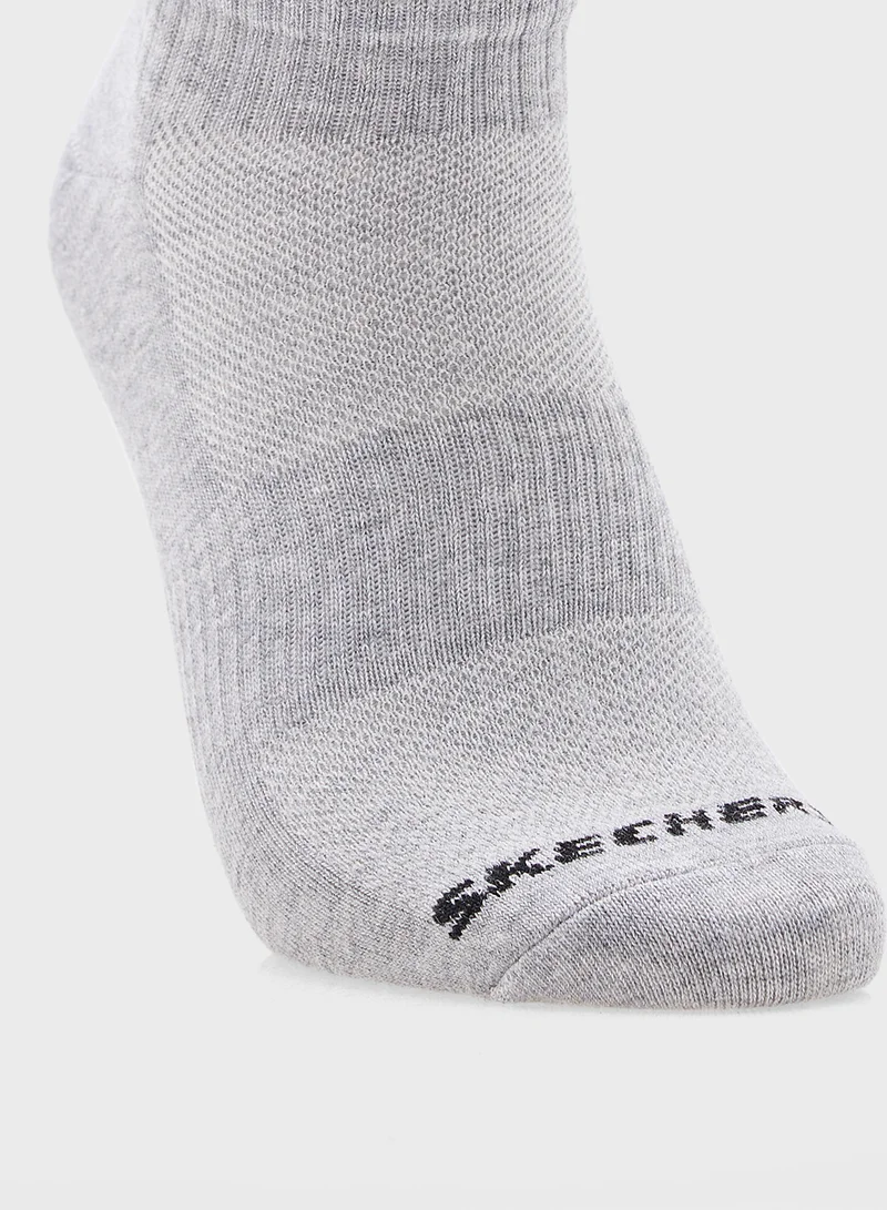 سكيتشرز 3 Pack Qtr Crew Socks