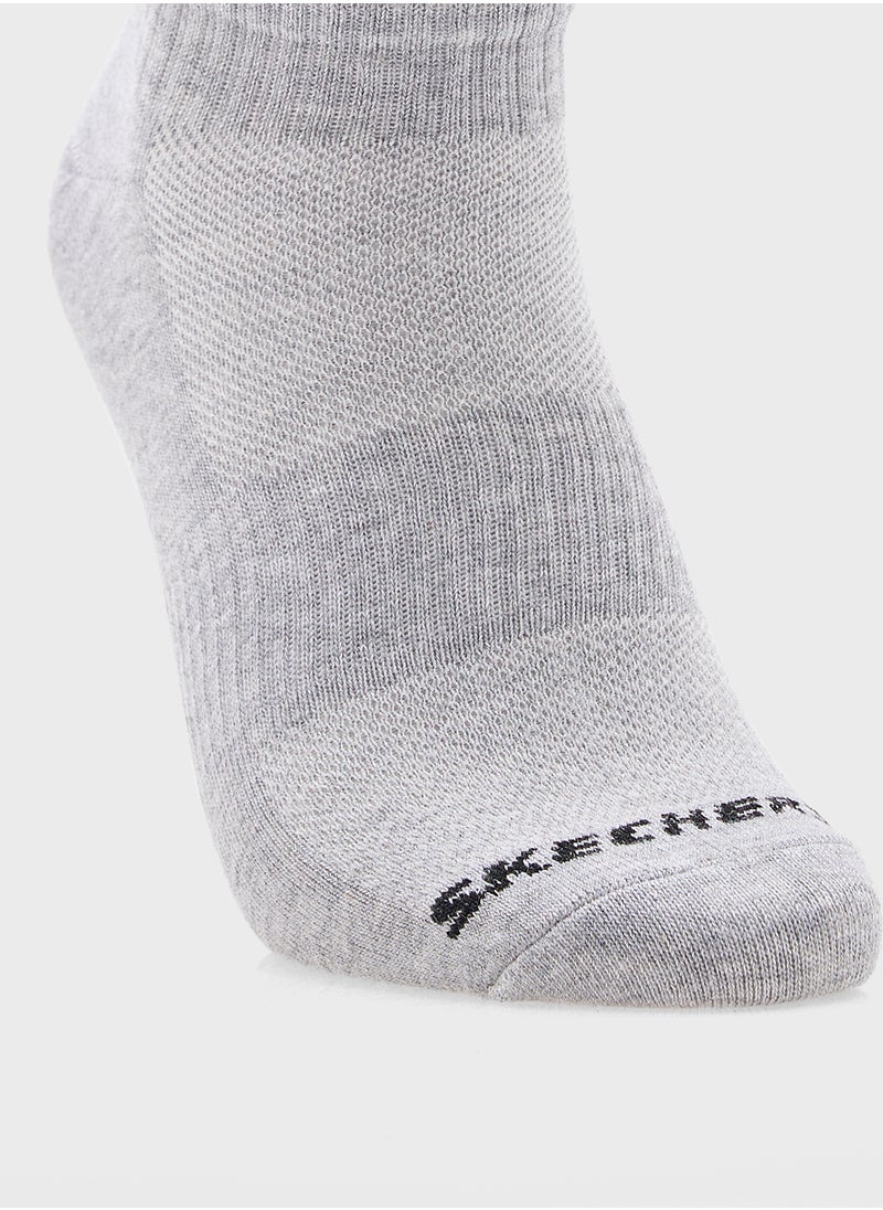 SKECHERS 3 Pack Qtr Crew Socks  - Image 5