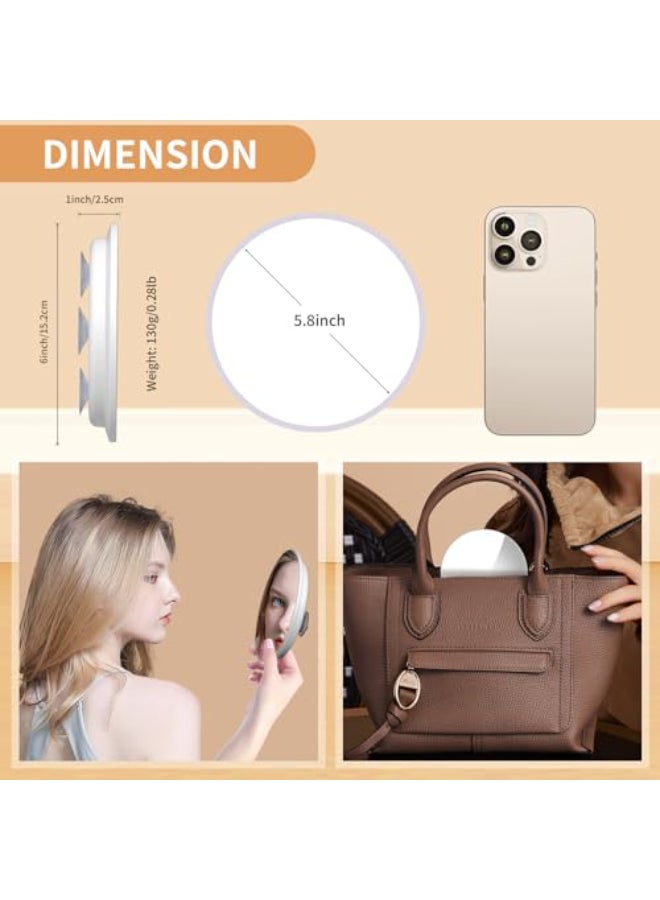 saiggnyy Large 6 20x Magnifying Mirror with Tweezers Travel Magnified Makeup Mirror with Suction Cups 20x Magnification - Image 3