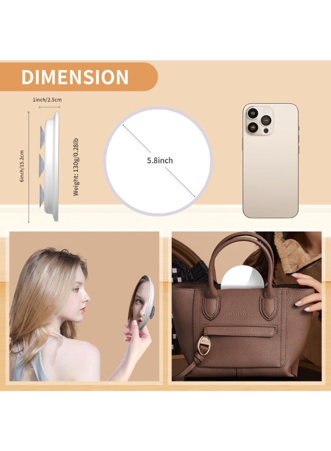 saiggnyy Large 6 20x Magnifying Mirror with Tweezers Travel Magnified Makeup Mirror with Suction Cups 20x Magnification - Image 4
