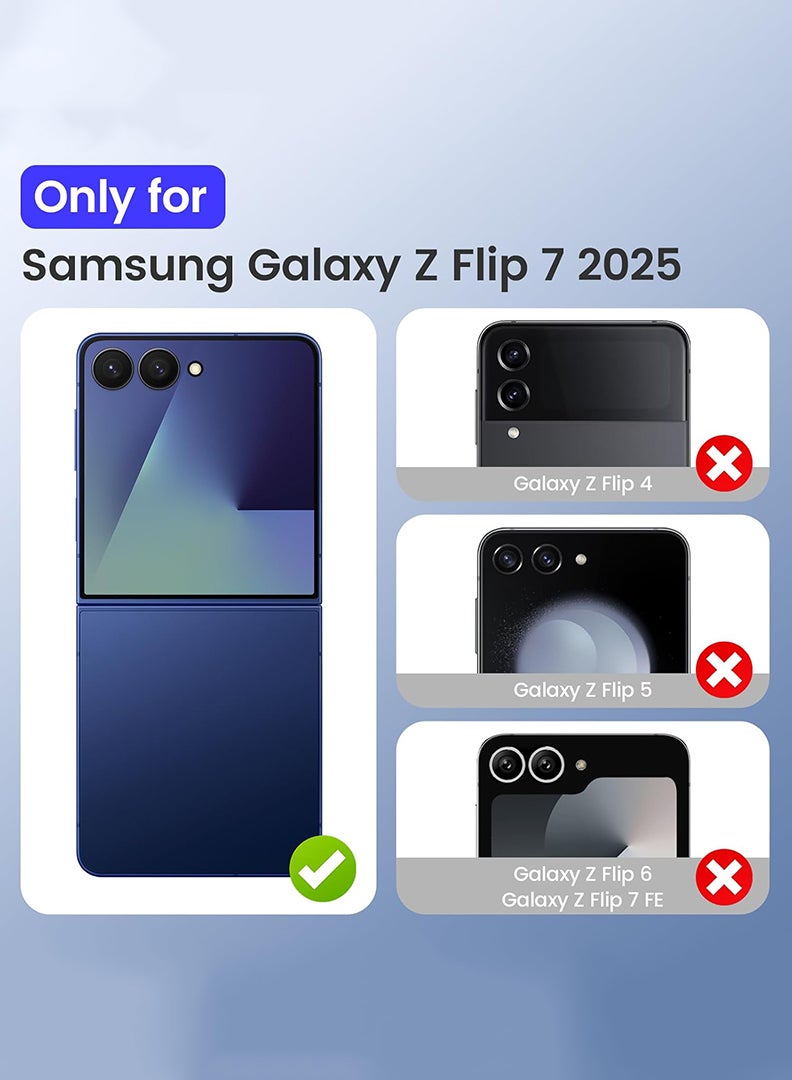 Theodor Case Compatible with Samsung Galaxy Z Flip 7 - 6.9 Inch Protection Shockproof Bumper Cover Snap Of A Finger - Image 2