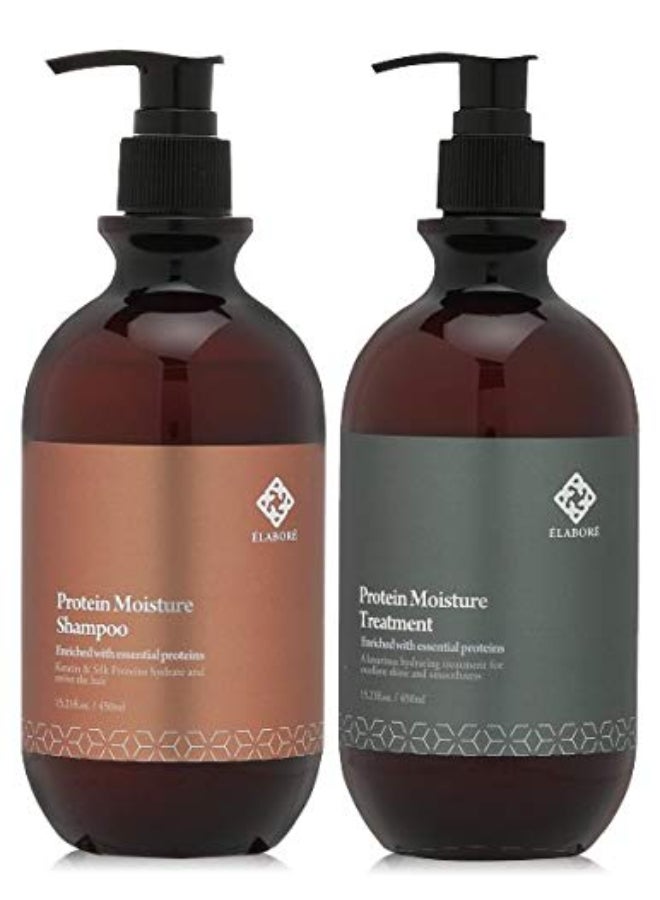 Elabore Protein Moisture Shampoo Treatment Set 1521 floz 450 ml - Image 1