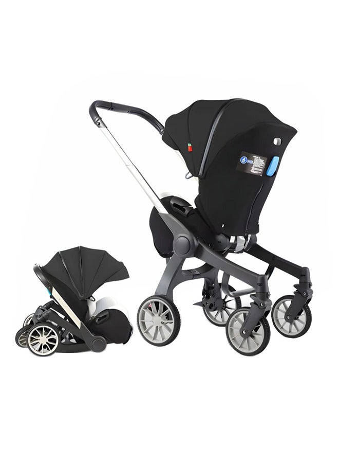 Generic New 4 in 1 Adjustable Baby Stroller 0 To 3 Year, Black 