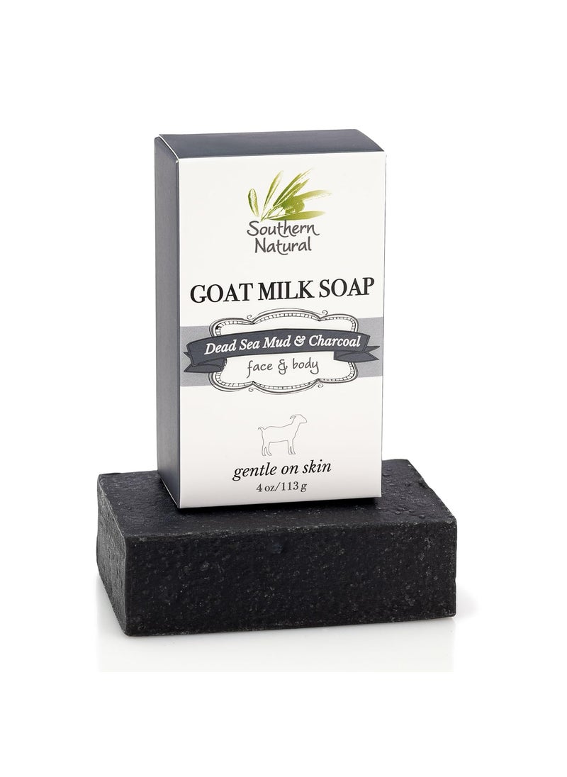 southern natural Southern Natural Activated Charcoal Soap Bar (1 Pack) Face and Body Soap For Sensitive Skin With Dead Sea Mud, Goat Milk & Peppermint Essential Oil 