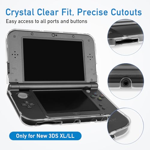BSUZUN 4-in-1 Accessories Kit for Nintendo New 3DS XL/LL – Full Protection Bundle Includes Carrying Case, Clear Hard Shell, 4 Stylus Pens & 2 Sets of Screen Protectors Compatible with New 3DS XL/LL Console - Image 4