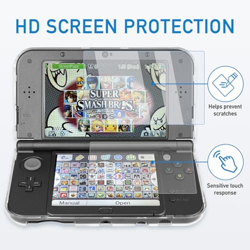 BSUZUN 4-in-1 Accessories Kit for Nintendo New 3DS XL/LL – Full Protection Bundle Includes Carrying Case, Clear Hard Shell, 4 Stylus Pens & 2 Sets of Screen Protectors Compatible with New 3DS XL/LL Console - Image 5