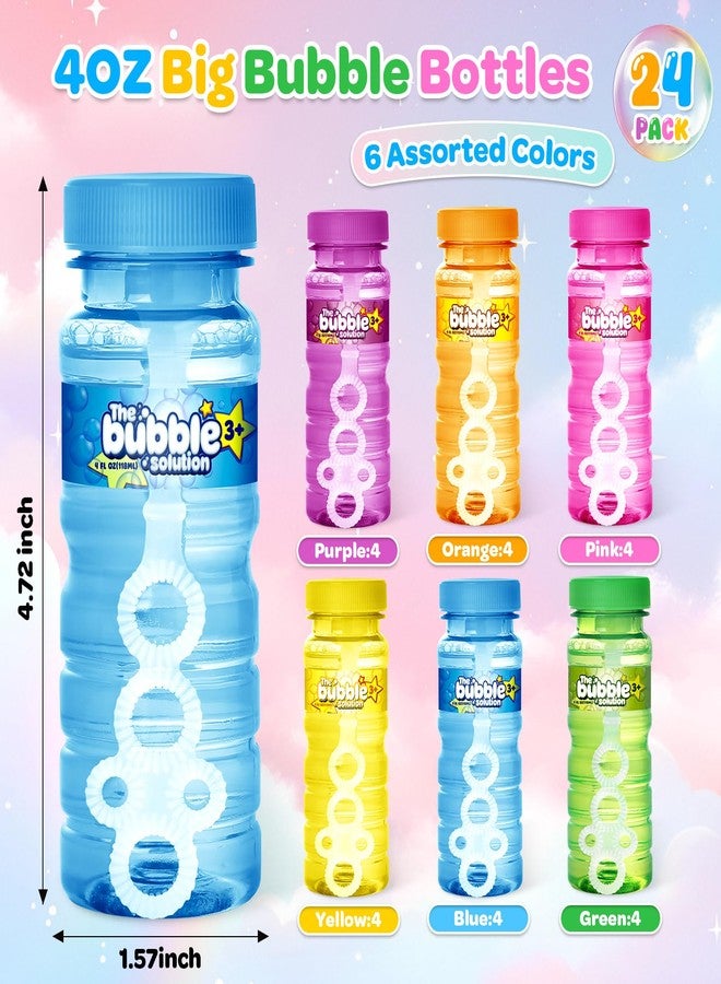 AuroTops 24 PCS Bubble Bottles with Wand Assortment for Kids,Bubble Solution Summer Toys for Kids Bubbles Party Favors,Birthday Party Supplies,Blow Bubbles in Bulk,Indoor & Outdoor Activities,6 Colors - Image 2