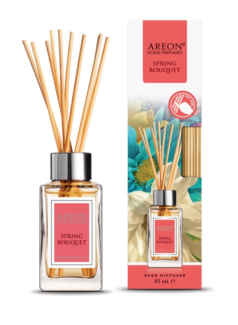 فواحة عطر بأعواد بخور برائحة زهور الربيع متعدد الالوان 85 مل