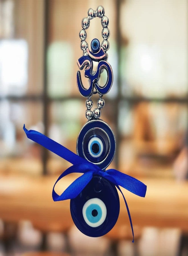 GJ OM Evil Eye Hanging for Home & Car | for Good Luck & Prosperity - Blue (design3) - Image 2