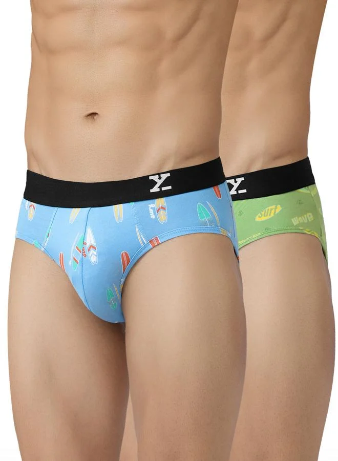 اكس واي اكس اكس حزمة من 2 - سراويل داخلية قطنية مطبوعة بتصميم