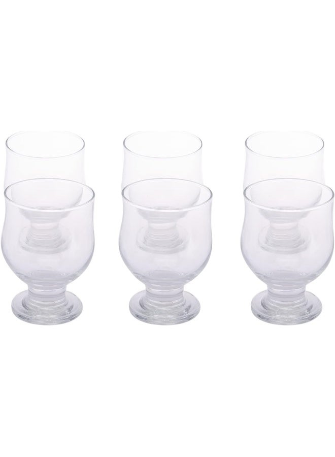 AKDC Bloom Stem Glass 6Pcs L(8CM) XW(8CM) XH(11CM) Transparent - Image 1