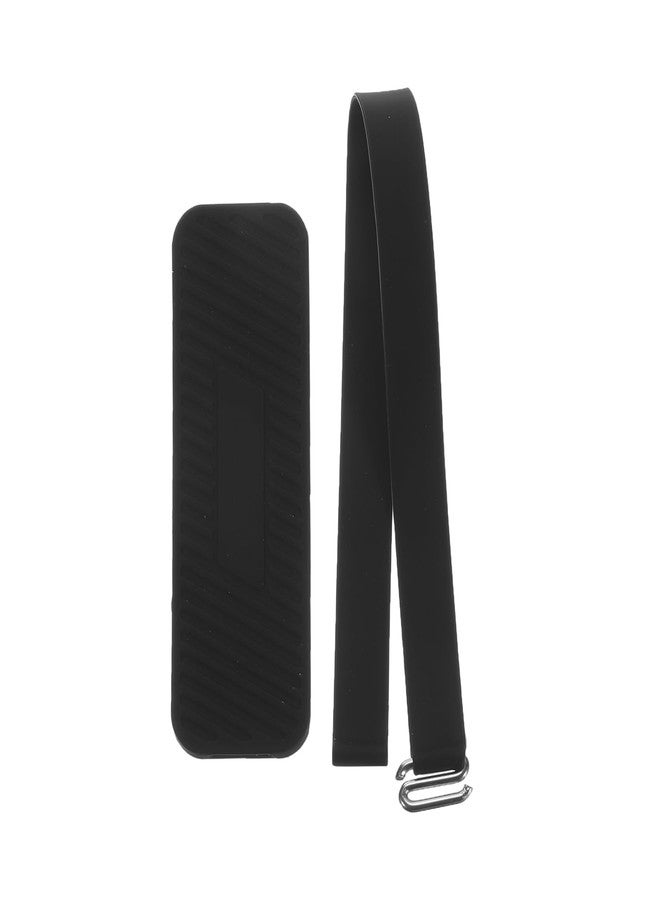 MECCANIXITY Phone Grip Strap Portable Wrist Strap Silicone Elastic Cord with Handle for Phone Case Black 1Pcs - Image 1