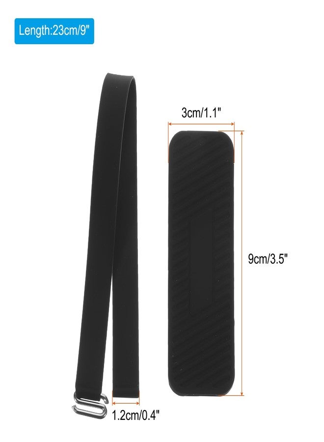 MECCANIXITY Phone Grip Strap Portable Wrist Strap Silicone Elastic Cord with Handle for Phone Case Black 1Pcs - Image 2