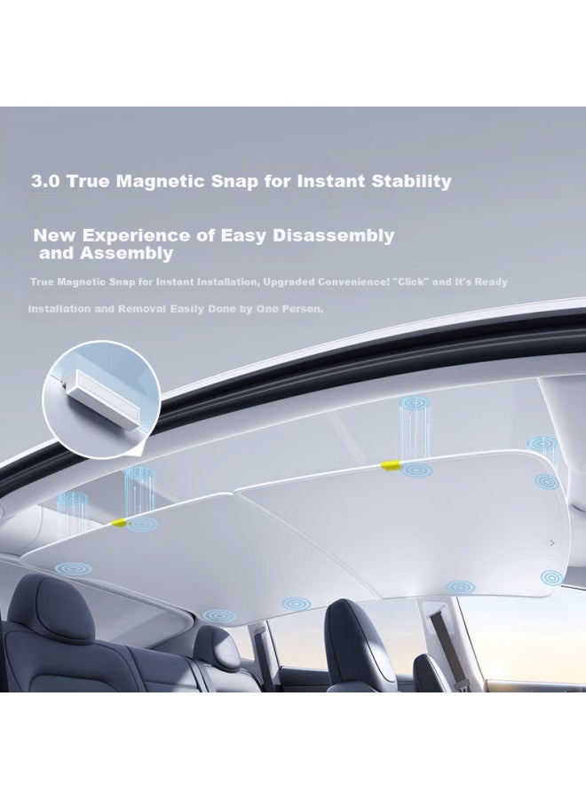 Baseus Tesla Model Y/3 Sunroof Sunshade Sunshade Heat Insulation Cooling Magnetic New Model - Image 1