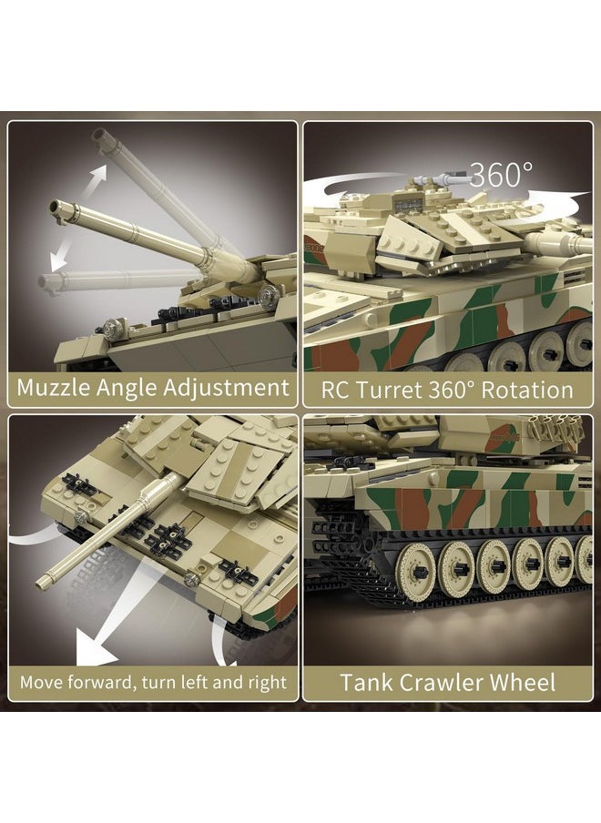 mould king P Control]Mould King Moc Leopard 2 Tank Building Block Kits, Military Vehicle Model Construction Block Sets, Adult Collectible Model Kits, Boy Toys For Christmas And Birthday Gifts(1091Pcs)  - Image 5