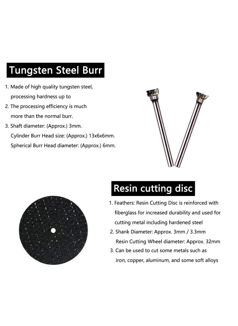 DIY Crafts DIY Crafts Design No 1 Pack Of 48 Pcs Metal Engraving Rotary Kit Power Tool Accessory Combo Set Universal Fitment for Iron Abrasive Stone Cutting Disc Flap Wheel fDesign No 1 Pack Of 48 Pcs  - Image 3