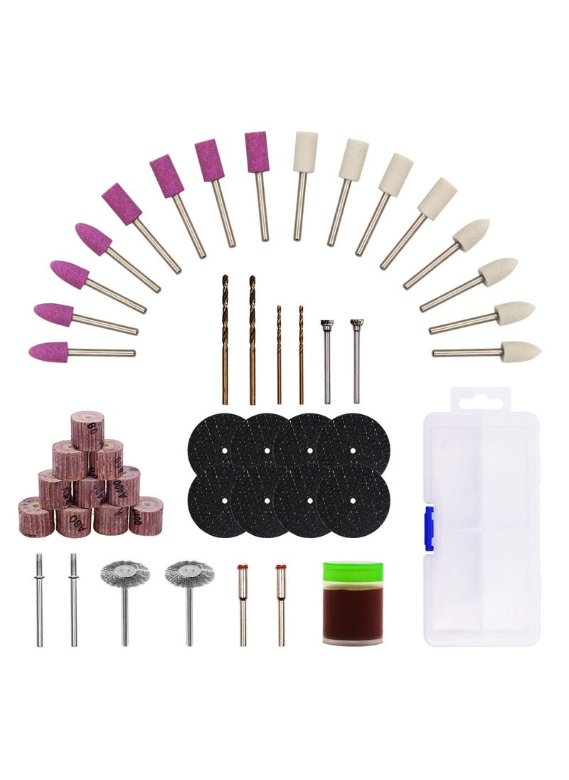 DIY Crafts DIY Crafts Design No 1 Pack Of 48 Pcs Metal Engraving Rotary Kit Power Tool Accessory Combo Set Universal Fitment for Iron Abrasive Stone Cutting Disc Flap Wheel fDesign No 1 Pack Of 48 Pcs  - Image 1