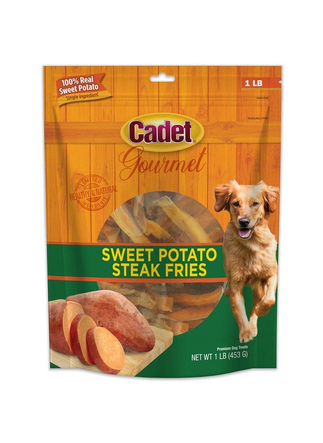 Cadet Gourmet Sweet Potato Fries Dog Treats  Healthy & Natural Sweet Potato Dog Training Treats For Small & Large Dogs  Inspected & Tested In Usa (1 Lb.)  - Image 1