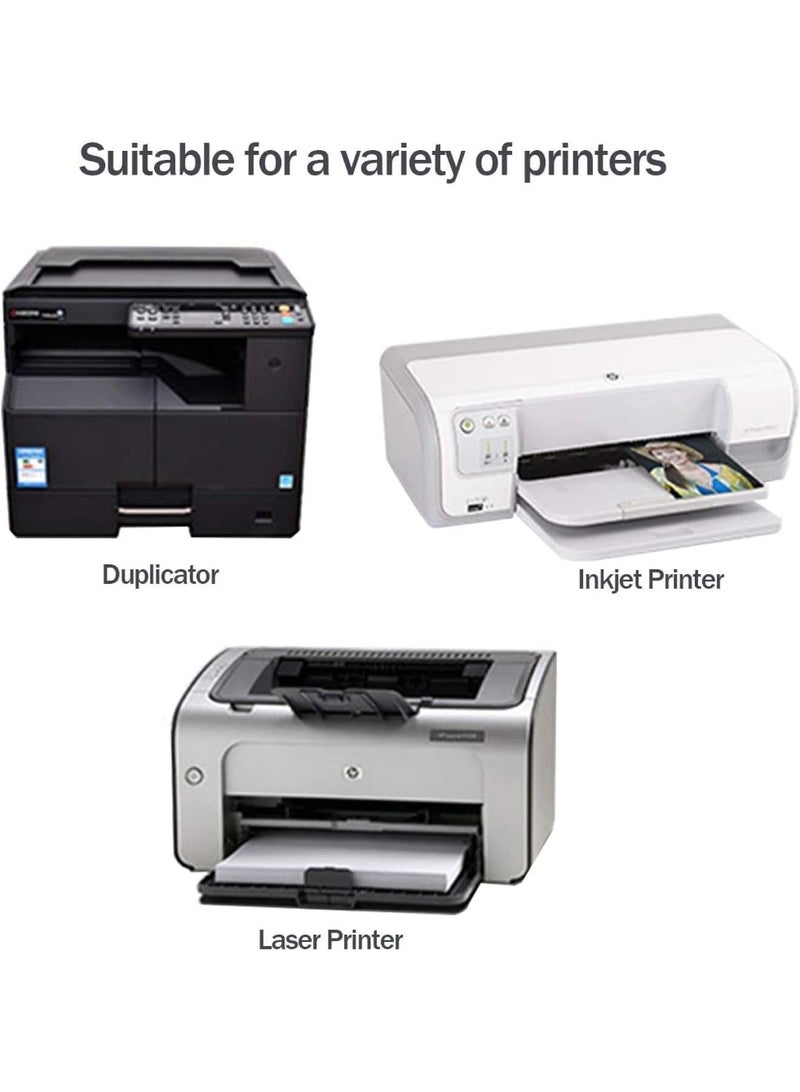 100 Sheets, A4 Printable White Sticker Paper, Laser/Inkjet Printing (Matte) - Image 5