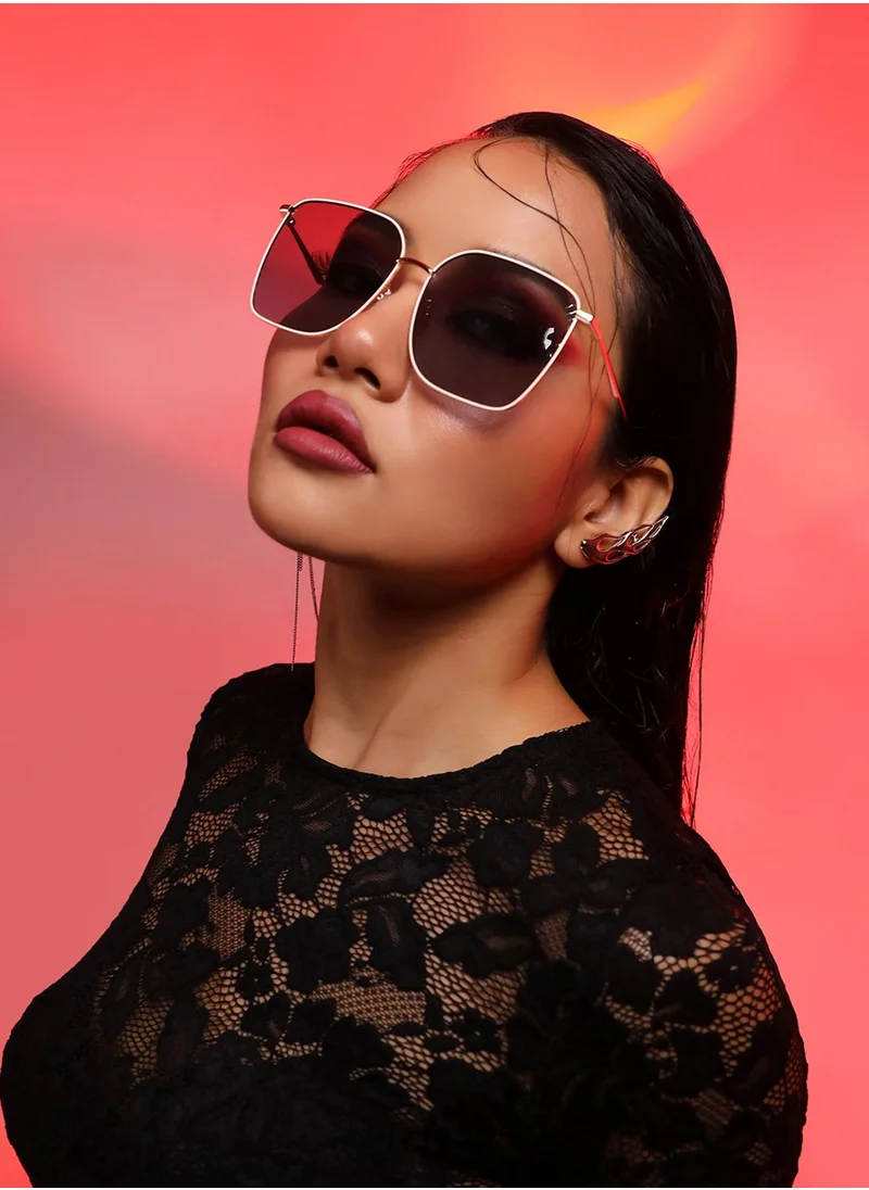 Haute Sauce Full Rim Oversized Sunglasses