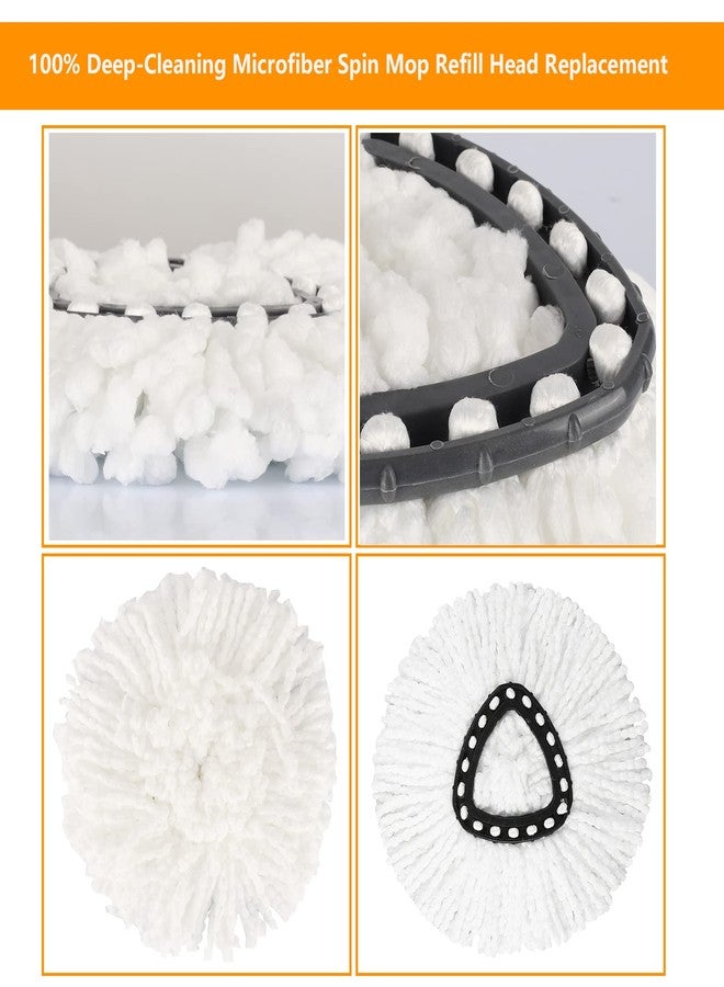 YEAZHEN 5Packs Spin Mop Replacement Head, 100% Microfiber Spin Mop Refills Head Compatible with Triangle Spin Mop, 360°Micro Replace Mop Head for Easy House Cleaning Floor Mopping - Image 5