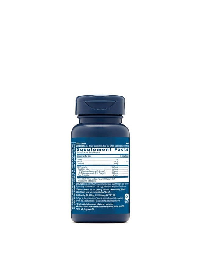 GNC - Triple Strength Omega 3 Fish Oil 1000mg, 30 Count, Supports Joint, Skin, Eye, and Heart Health - Image 1