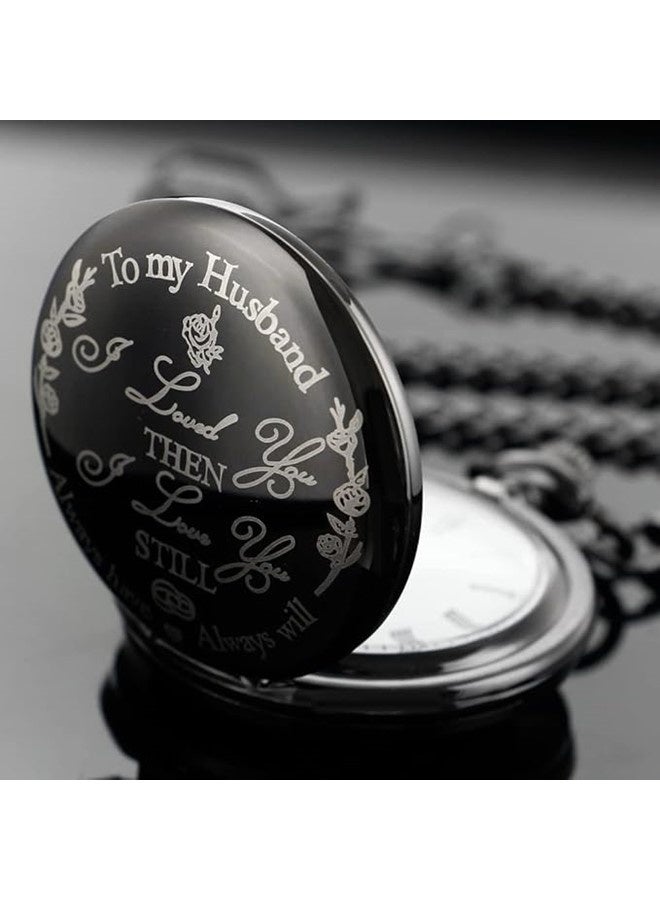 Yash Retro Pocket Watch for Husband I Love You Quartz Timepiece with Chain and Elegant Packaging – A Perfect Gift - Image 5