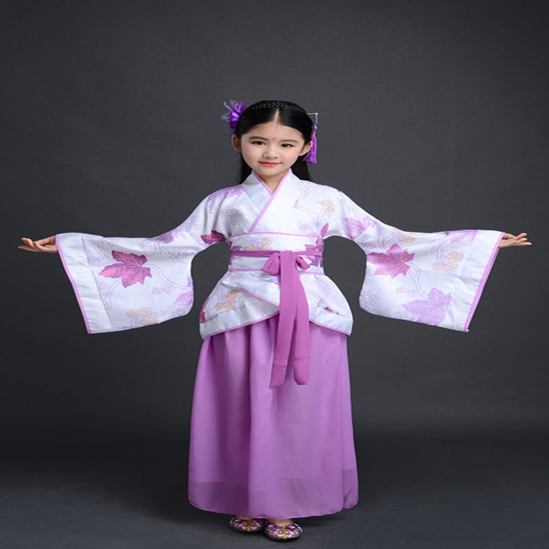 Traditional Hanfu for Girls, Princess Style, Soft Polyester Fabric - Image 1