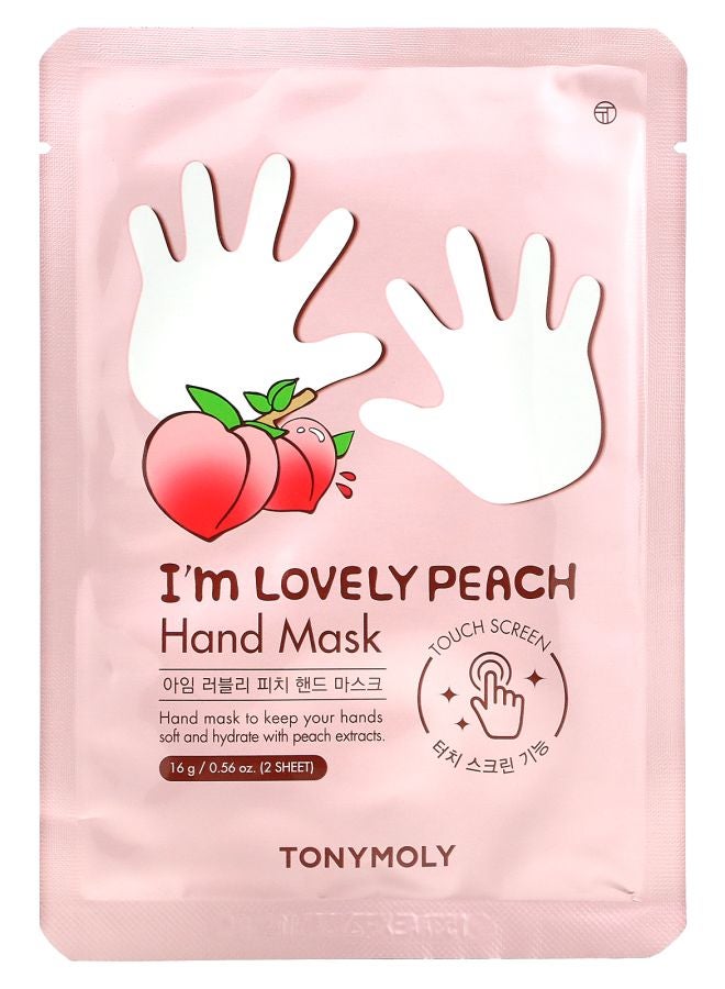 I'm Lovely Peach Hand Mask 1 Pair 0.56 oz (16 g)