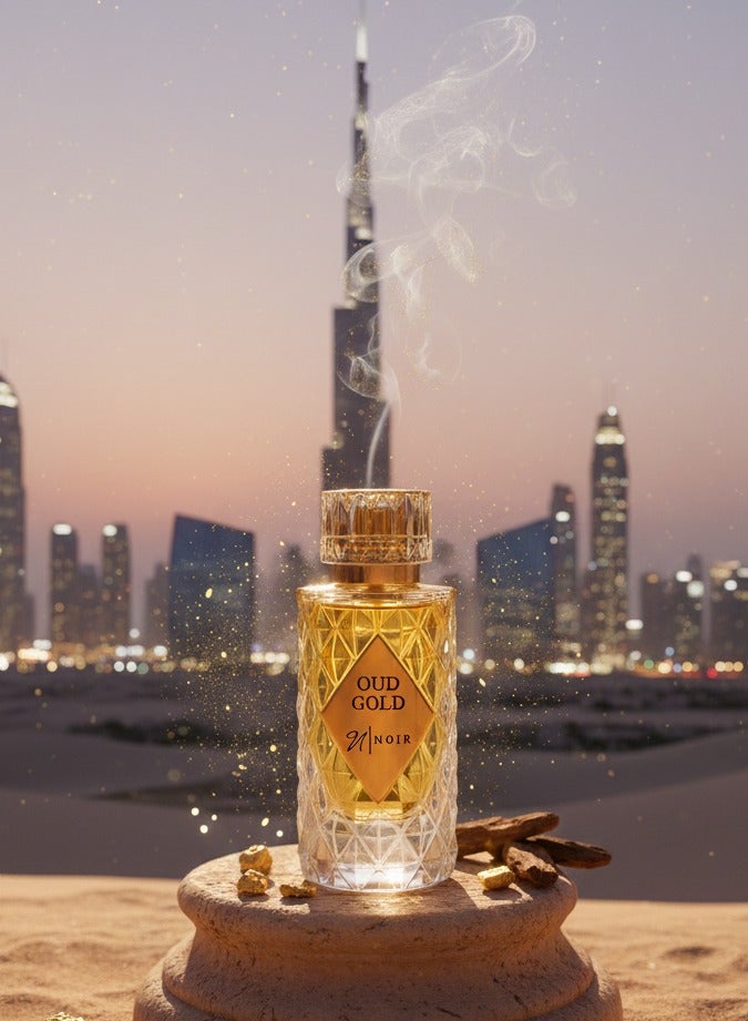 نوير عود ذهبي ماء عطر – عود غني، زعفران وجلد، عطر قوي يدوم طويلاً،  مل - Image 2
