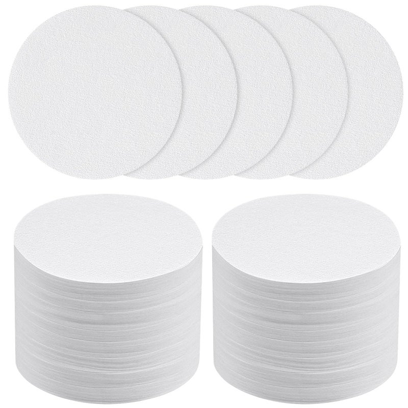 HOTUT 400 Pcs Natural Coffee Filters Papers 64x64 cm Round Paper Filters Compatible with AeroPress and Espresso Makers Microfilters Replacement MustHave Coffee Accessories White