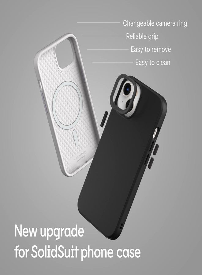 راينوشيلد جراب RhinoShield SolidSuit متوافق مع Magsafe لهاتف iPhone 14 Pro Max | غطاء واقٍ بتصميم نحيف ماص للصدمات مع لمسة نهائية غير لامعة فاخرة، يوفر حماية من السقوط حتى ارتفاع 3.5 متر / 11 قدمًا - أسود كلاسيكي - Image 5