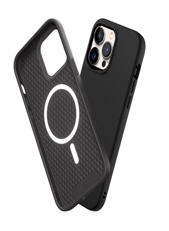 راينوشيلد جراب RhinoShield SolidSuit متوافق مع Magsafe لهاتف iPhone 14 Pro Max | غطاء واقٍ بتصميم نحيف ماص للصدمات مع لمسة نهائية غير لامعة فاخرة، يوفر حماية من السقوط حتى ارتفاع 3.5 متر / 11 قدمًا - أسود كلاسيكي - Image 1
