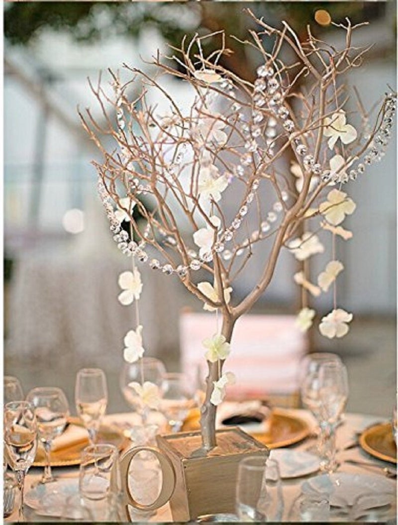 KUPOO Magnificent 16 Feet Crystal Acrylic Gems Bead Strands, Manzanita Crystals, Tree Garlands, Christmas Decoration - Image 4