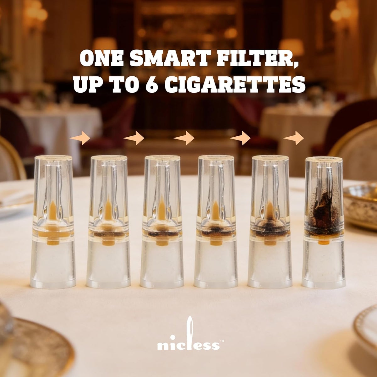 tar filter cigarette Stopper Disposable Filters Tips TarTrap 100 BLK Double Filtration