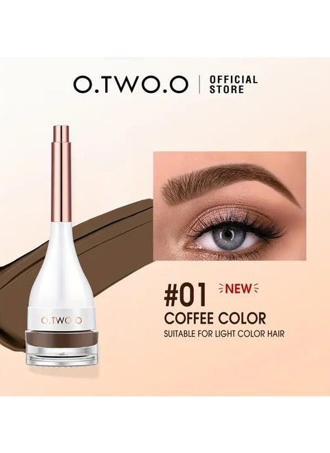 Smudge-Proof Eyebrow & Eyeliner Cream with Brush - High Pigment, Long-Lasting, Multi-Use for All Skin Types, Lasting Multi-Uses