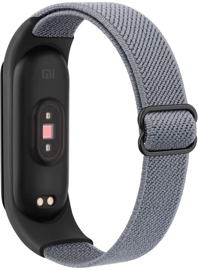 Nylon Solo Loop Strap Compatible with Xiaomi Mi Band 7/6/5/4/3, Adjustable Stretchy Elastic Sport Band Replacement Wristband, Breathable Smart Watch Accessory - Image 1
