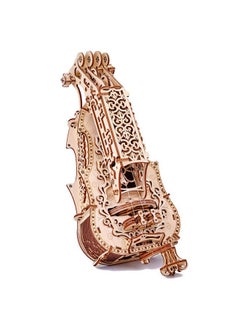Wood Trick Wood Trick Lyra da Vinci 3D Wooden Puzzle for Adults and Kids to Build - Hurdy Gurdy Kit Musical Instrument - Wood Model Kit  - Image 1