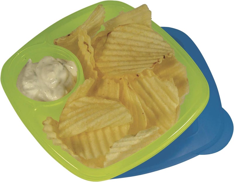 COMPAC HOME Take A Dip 2 the Side Food Container Keeps Dips Fruit Chips Sandwiches  More Separate  Ready for Lunch Two Pack - Image 5