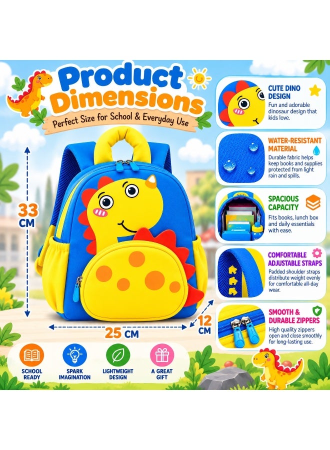 Kidzilla Sturdy Waterproof Kids School Bag, 33x25x12cm Backpack, Available in 4 Colour Options (Design B) - Image 3