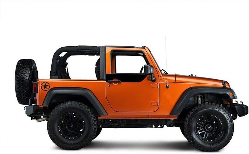 Hooke Road Car Body Stickers Bumper Decals Decoration Trim in Black for Jeep Wrangler YJ TJ JK JL Gladiator Tacoma Tundra RAM Pickup Truck - Pair,6.3inches - Image 3