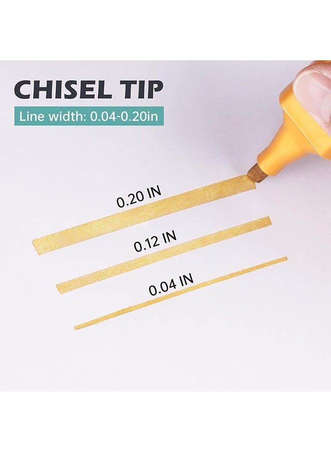 ليمون ٨ قطع من أقلام التحديد اللامعة المعدنية، بألوان هادئة مع رؤوس مشطوفة، وعرض خطوط مرن، وحبر مائي مقاوم للتلطخ لتدوين ملاحظات براق. - Image 5