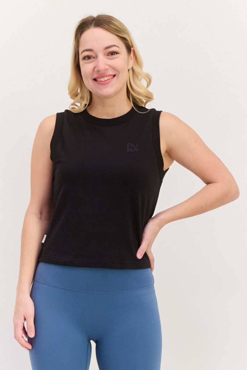 PUMA Women Slim Fit Sleeveless Outdoor Tank Top, Black  - Image 1