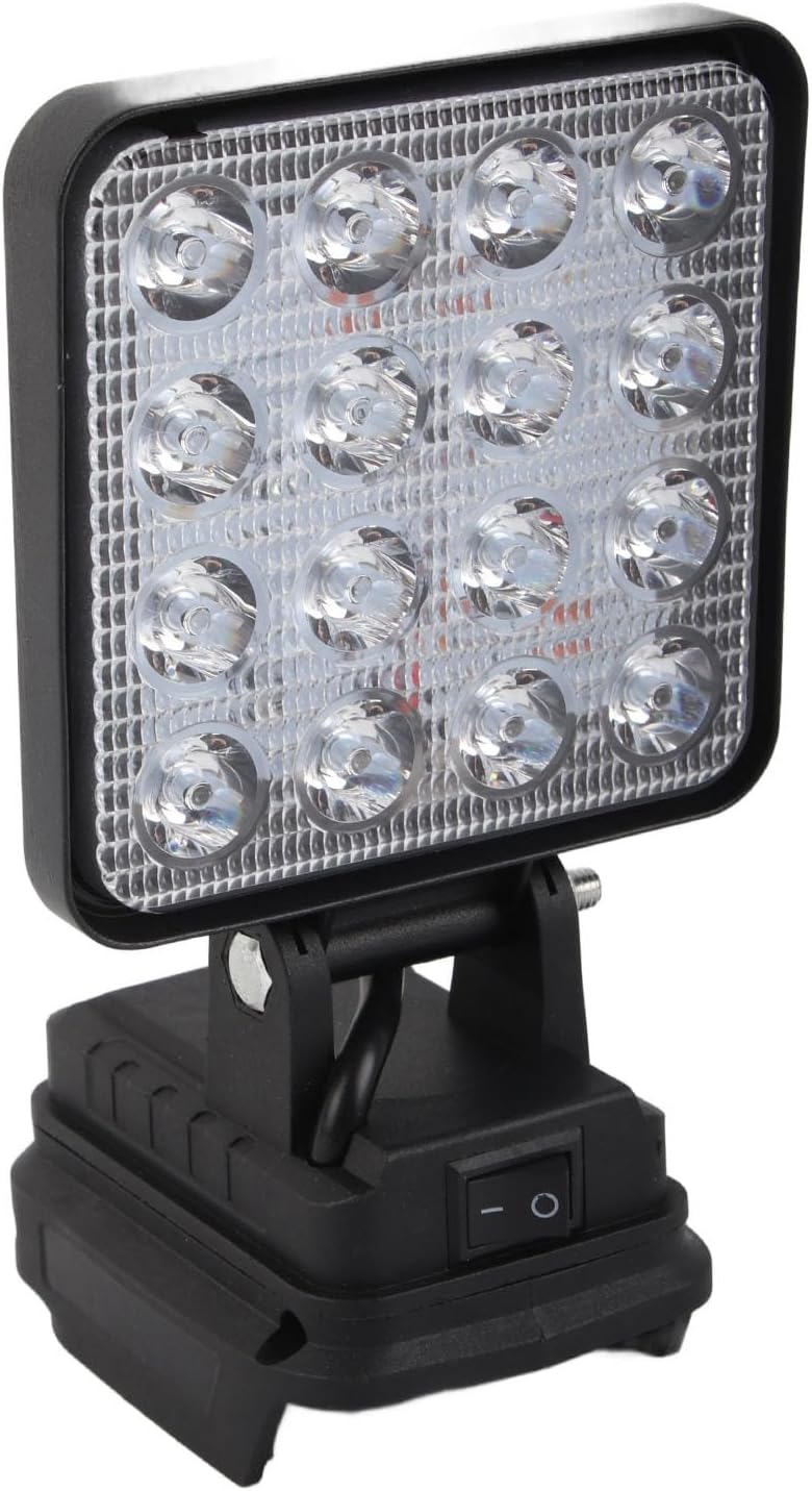 مصباح عمل LED ساطع جدًا يعمل ببطارية ليثيوم، لاسلكي، للاستخدام الأمني في الهواء الطلق، مناسب للتخييم بجهد 18 فولت - Image 3