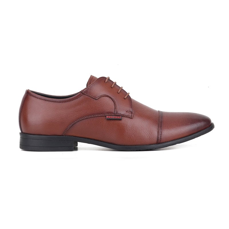 Red Chief Comfortable Genuine Leather Derby Formal Shoe For Men | Rc4052Lr Tan - Image 3