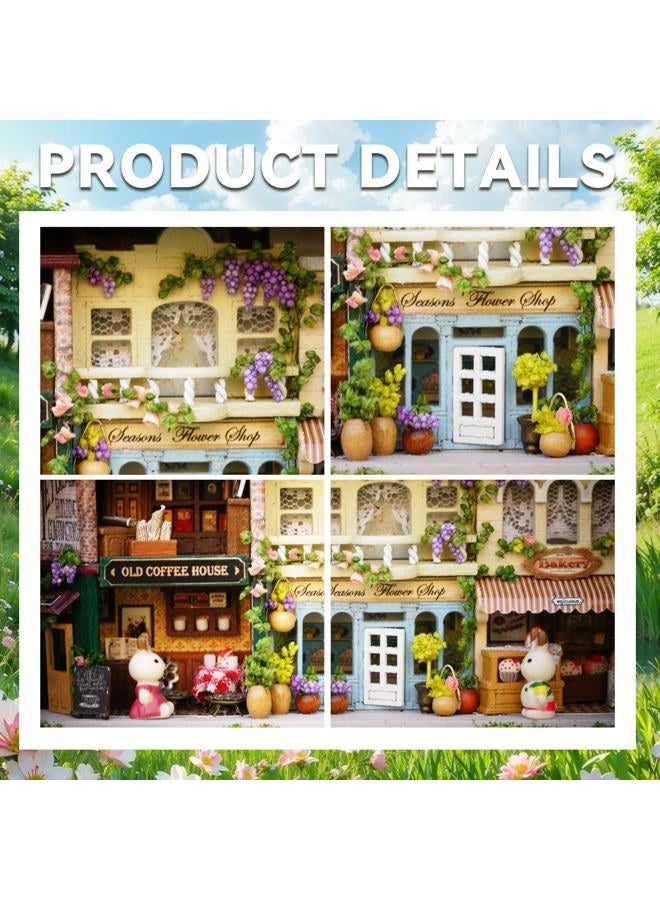 Flever Dollhouse Miniature DIY House Kit Creative Room With Furniture and Cover for Romantic Valentine's Gift(Happy Corner) - Image 3